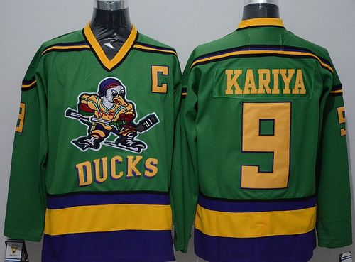 Ducks #9 Paul Kariya Green CCM Throwback Stitched NHL Jersey Ducks #9 Paul Kariya Green CCM Throwback Stitched NHL Jersey