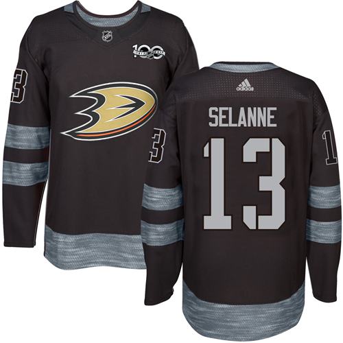 Adidas Ducks #13 Teemu Selanne Black 1917-2017 100th Anniversary Stitched NHL Jersey Adidas Ducks #13 Teemu Selanne Black 1917-2017 100th Anniversary Stitched NHL Jersey