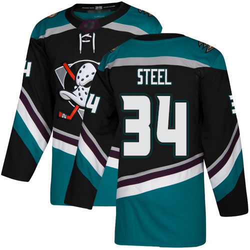 Adidas Ducks #34 Sam Steel Black/Teal Alternate Authentic Stitched NHL Jersey Adidas Ducks #34 Sam Steel Black/Teal Alternate Authentic Stitched NHL Jersey