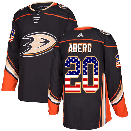 Adidas Ducks #20 Pontus Aberg Black Home Authentic USA Flag Stitched NHL Jersey Adidas Ducks #20 Pontus Aberg Black Home Authentic USA Flag Stitched NHL Jersey