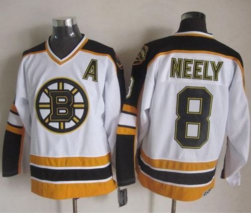 Bruins #8 Cam Neely White/Black CCM Throwback Stitched NHL Jersey Bruins #8 Cam Neely White/Black CCM Throwback Stitched NHL Jersey