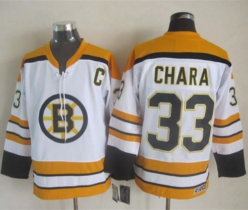Bruins #33 Zdeno Chara White CCM Throwback Stitched NHL Jersey Bruins #33 Zdeno Chara White CCM Throwback Stitched NHL Jersey
