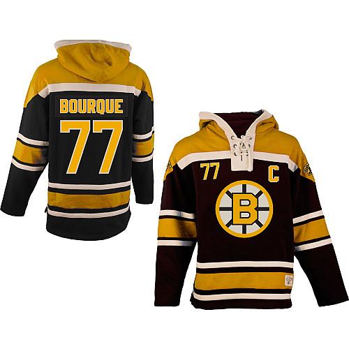 Bruins #77 Ray Bourque Black Sawyer Hooded Sweatshirt Stitched NHL Jersey Bruins #77 Ray Bourque Black Sawyer Hooded Sweatshirt Stitched NHL Jersey
