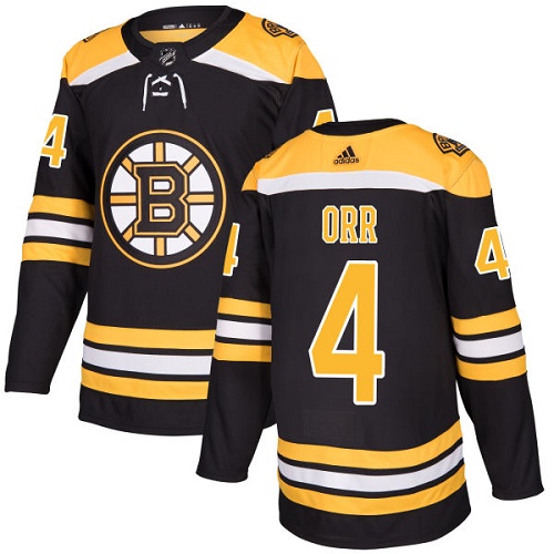 Adidas Bruins #4 Bobby Orr Black Home Authentic Stitched NHL Jersey Adidas Bruins #4 Bobby Orr Black Home Authentic Stitched NHL Jersey