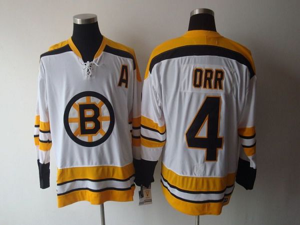 Bruins #4 Bobby Orr CCM Throwback White Stitched NHL Jersey Bruins #4 Bobby Orr CCM Throwback White Stitched NHL Jersey