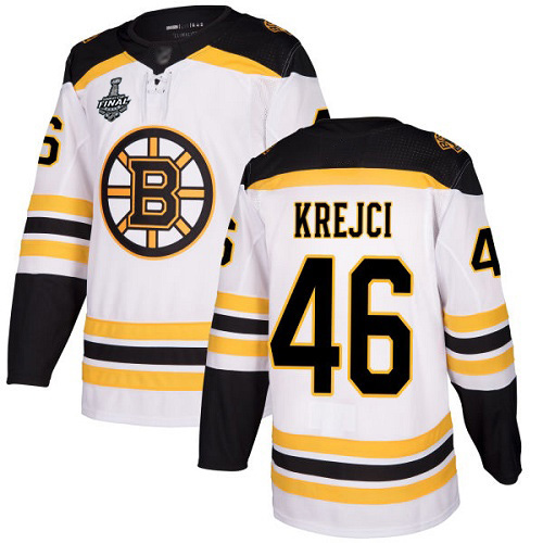 Adidas Bruins #46 David Krejci White Road Authentic Stanley Cup Final Bound Stitched NHL Jersey Adidas Bruins #46 David Krejci White Road Authentic Stanley Cup Final Bound Stitched NHL Jersey