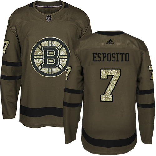 Adidas Bruins #7 Phil Esposito Green Salute to Service Stitched NHL Jersey Adidas Bruins #7 Phil Esposito Green Salute to Service Stitched NHL Jersey