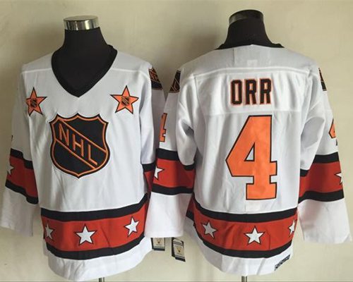 Bruins #4 Bobby Orr White/Orange All Star CCM Throwback Stitched NHL Jersey Bruins #4 Bobby Orr White/Orange All Star CCM Throwback Stitched NHL Jersey