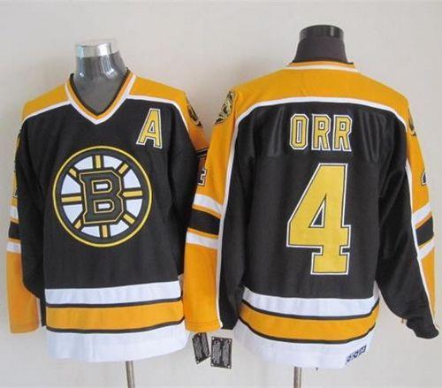 Bruins #4 Bobby Orr Black CCM Throwback New Stitched NHL Jersey Bruins #4 Bobby Orr Black CCM Throwback New Stitched NHL Jersey