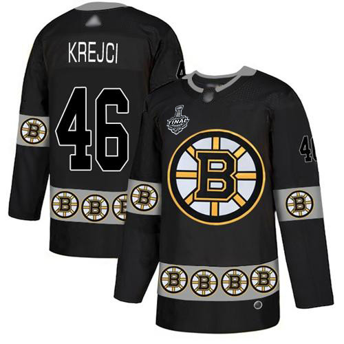 Adidas Bruins #46 David Krejci Black Authentic Team Logo Fashion Stanley Cup Final Bound Stitched NHL Jersey Adidas Bruins #46 David Krejci Black Authentic Team Logo Fashion Stanley Cup Final Bound Stitched NHL Jersey