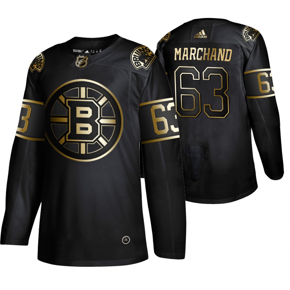 Adidas Bruins #63 Brad Marchand Men's 2019 Black Golden Edition Authentic Stitched NHL Jersey Adidas Bruins #63 Brad Marchand Men's 2019 Black Golden Edition Authentic Stitched NHL Jersey
