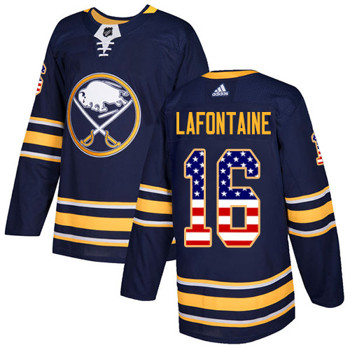 Adidas Sabres #16 Pat Lafontaine Navy Blue Home Authentic USA Flag Stitched NHL Jersey Adidas Sabres #16 Pat Lafontaine Navy Blue Home Authentic USA Flag Stitched NHL Jersey