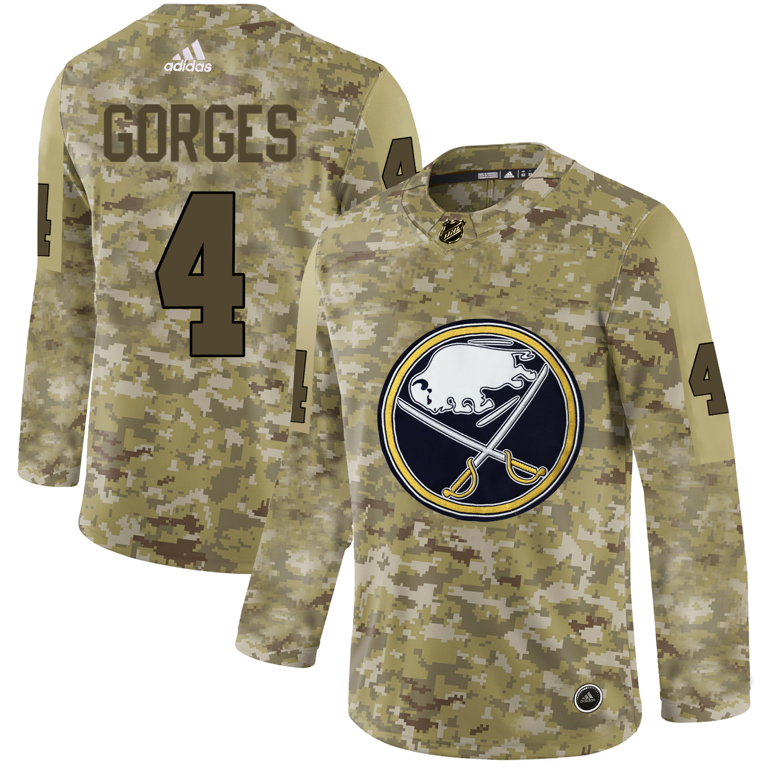 Adidas Sabres #4 Josh Gorges Camo Authentic Stitched NHL Jersey Adidas Sabres #4 Josh Gorges Camo Authentic Stitched NHL Jersey