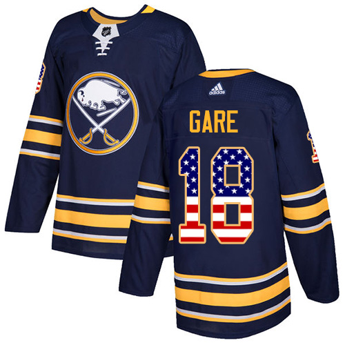 Adidas Sabres #18 Danny Gare Navy Blue Home Authentic USA Flag Stitched NHL Jersey Adidas Sabres #18 Danny Gare Navy Blue Home Authentic USA Flag Stitched NHL Jersey