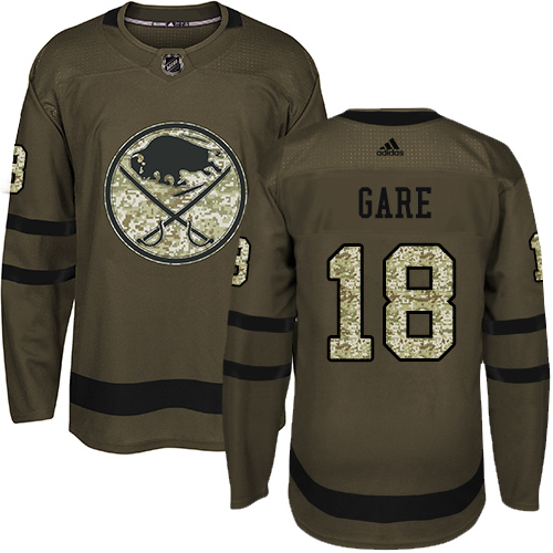 Adidas Sabres #18 Danny Gare Green Salute to Service Stitched NHL Jersey Adidas Sabres #18 Danny Gare Green Salute to Service Stitched NHL Jersey