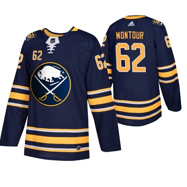 Buffalo Sabres #62 Brandon Montour Men's Navy 50th Anniversary Home Authentic Jersey Buffalo Sabres #62 Brandon Montour Men's Navy 50th Anniversary Home Authentic Jersey