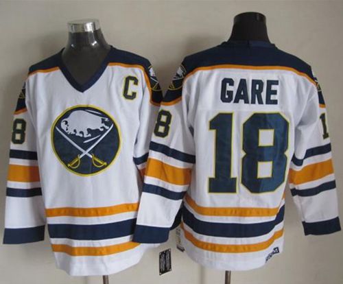 Sabres #18 Danny Gare White CCM Throwback Stitched NHL Jersey Sabres #18 Danny Gare White CCM Throwback Stitched NHL Jersey