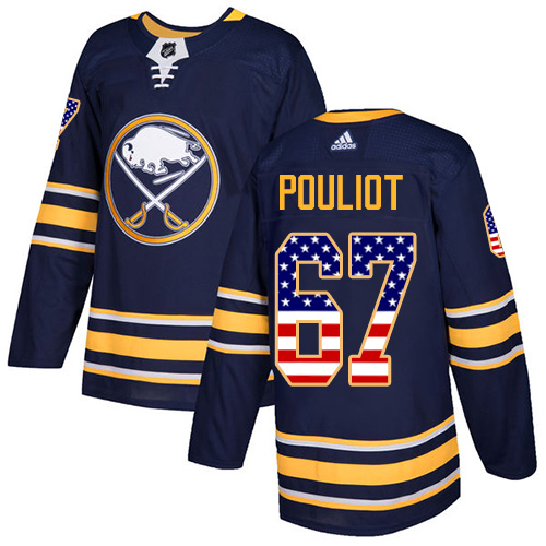 Adidas Sabres #67 Benoit Pouliot Navy Blue Home Authentic USA Flag Stitched NHL Jersey Adidas Sabres #67 Benoit Pouliot Navy Blue Home Authentic USA Flag Stitched NHL Jersey