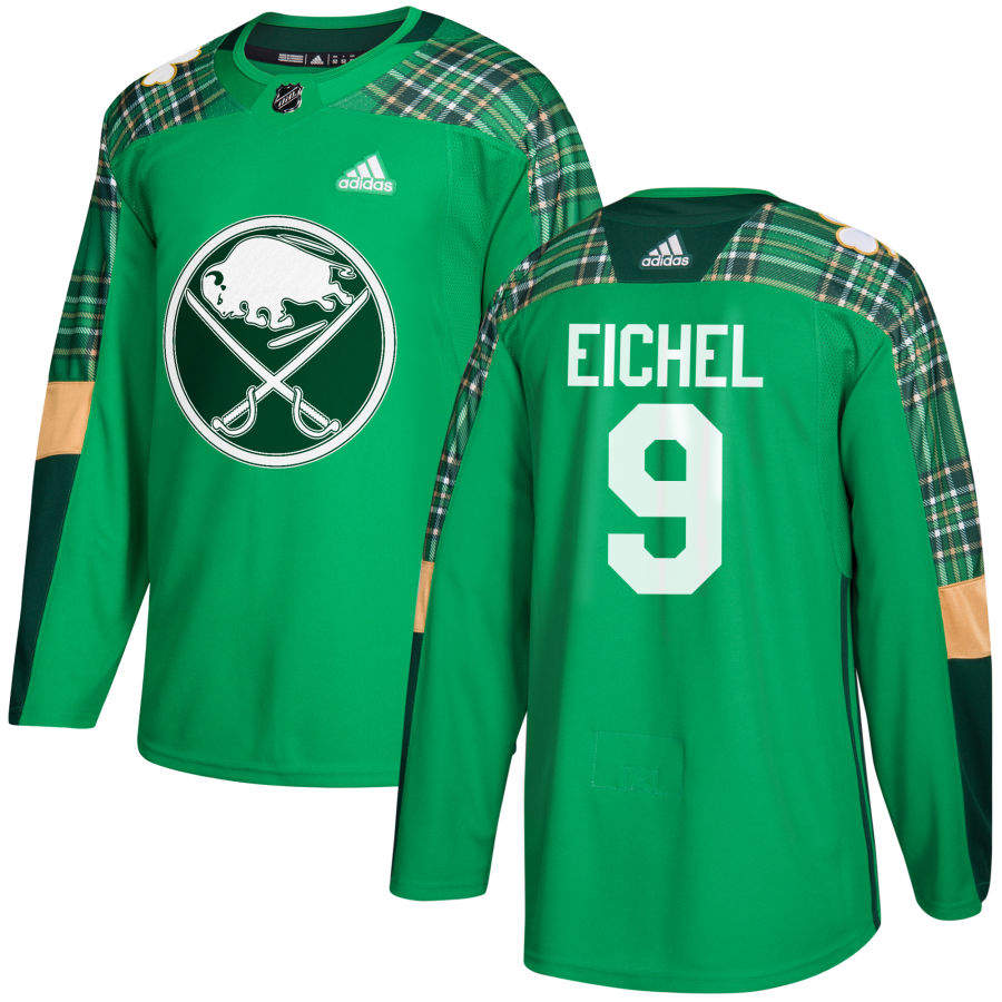 Adidas Sabres #9 Jack Eichel adidas Green St. Patrick's Day Authentic Practice Stitched NHL Jersey Adidas Sabres #9 Jack Eichel adidas Green St. Patrick's Day Authentic Practice Stitched NHL Jersey