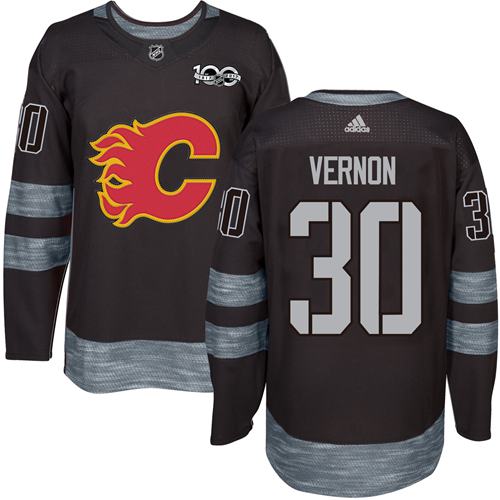 Adidas Flames #30 Mike Vernon Black 1917-2017 100th Anniversary Stitched NHL Jersey Adidas Flames #30 Mike Vernon Black 1917-2017 100th Anniversary Stitched NHL Jersey