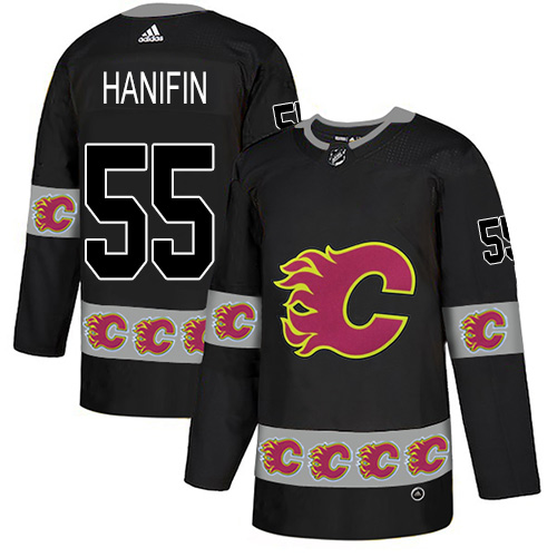 Adidas Flames #55 Noah Hanifin Black Authentic Team Logo Fashion Stitched NHL Jersey Adidas Flames #55 Noah Hanifin Black Authentic Team Logo Fashion Stitched NHL Jersey