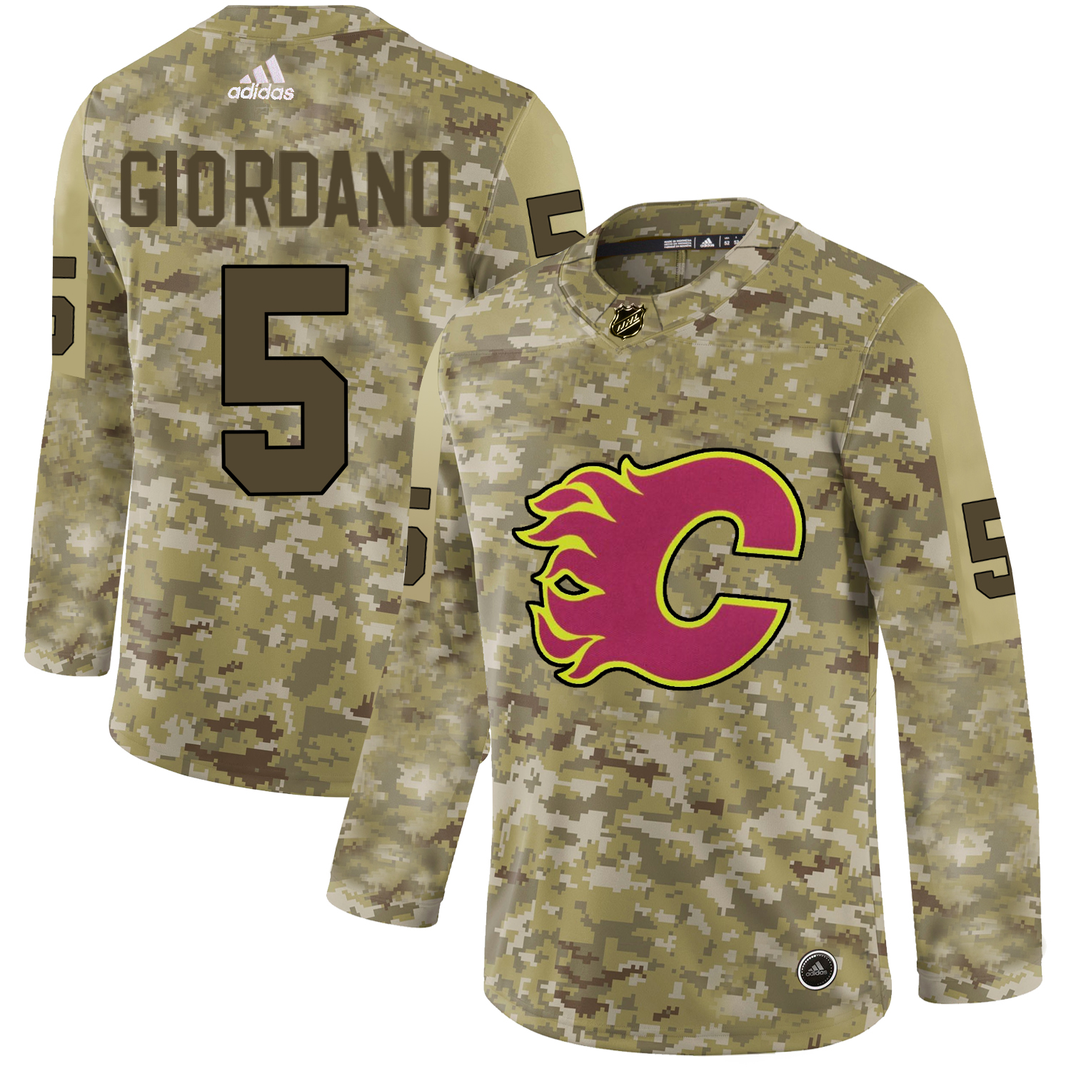 Adidas Flames #5 Mark Giordano Camo Authentic Stitched NHL Jersey Adidas Flames #5 Mark Giordano Camo Authentic Stitched NHL Jersey