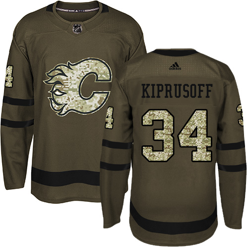 Adidas Flames #34 Miikka Kiprusoff Green Salute to Service Stitched NHL Jersey Adidas Flames #34 Miikka Kiprusoff Green Salute to Service Stitched NHL Jersey