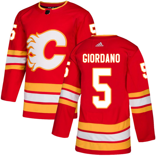 Adidas Flames #5 Mark Giordano Red Alternate Authentic Stitched NHL Jersey Adidas Flames #5 Mark Giordano Red Alternate Authentic Stitched NHL Jersey