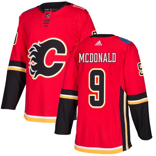 Adidas Flames #9 Lanny McDonald Red Home Authentic Stitched NHL Jersey Adidas Flames #9 Lanny McDonald Red Home Authentic Stitched NHL Jersey