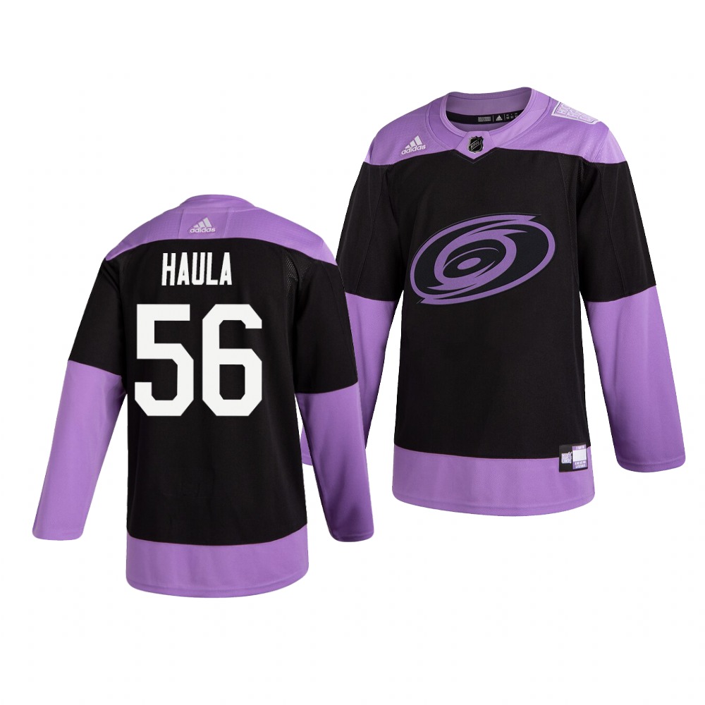 Carolina Hurricanes #56 Erik Haula Adidas Men's Hockey Fights Cancer Practice NHL Jersey Black Carolina Hurricanes #56 Erik Haula Adidas Men's Hockey Fights Cancer Practice NHL Jersey Black