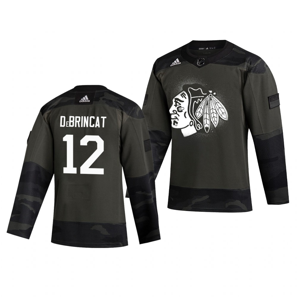 Chicago Blackhawks #12 Alex Debrincat Adidas 2019 Veterans Day Men's Authentic Practice NHL Jersey Camo Chicago Blackhawks #12 Alex Debrincat Adidas 2019 Veterans Day Men's Authentic Practice NHL Jersey Camo
