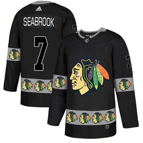 Adidas Blackhawks #7 Brent Seabrook Black Authentic Team Logo Fashion Stitched NHL Jersey Adidas Blackhawks #7 Brent Seabrook Black Authentic Team Logo Fashion Stitched NHL Jersey