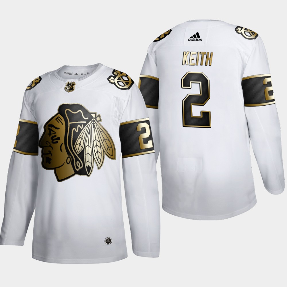 Chicago Blackhawks #2 Duncan Keith Men's Adidas White Golden Edition Limited Stitched NHL Jersey Chicago Blackhawks #2 Duncan Keith Men's Adidas White Golden Edition Limited Stitched NHL Jersey