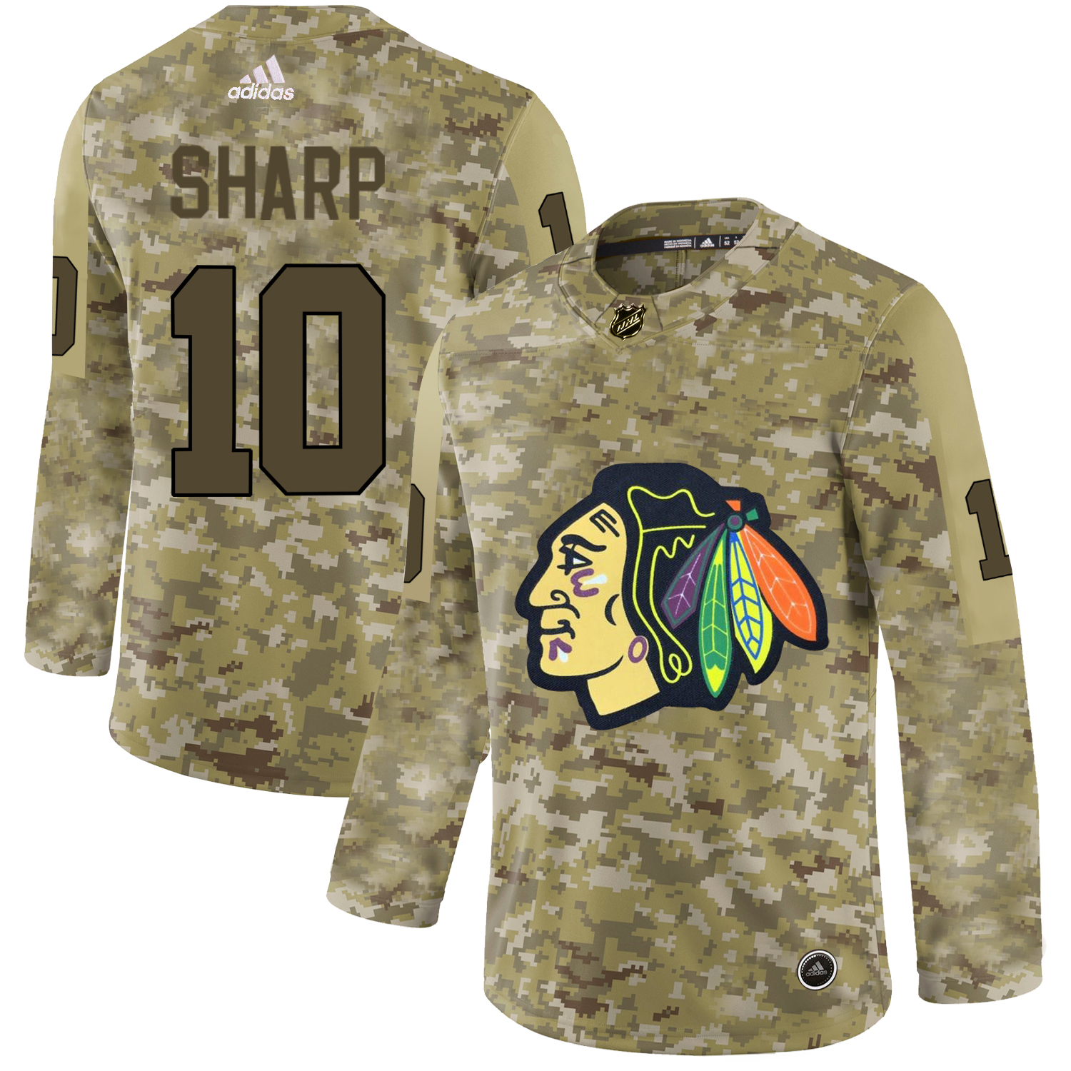Adidas Blackhawks #10 Patrick Sharp Camo Authentic Stitched NHL Jersey Adidas Blackhawks #10 Patrick Sharp Camo Authentic Stitched NHL Jersey