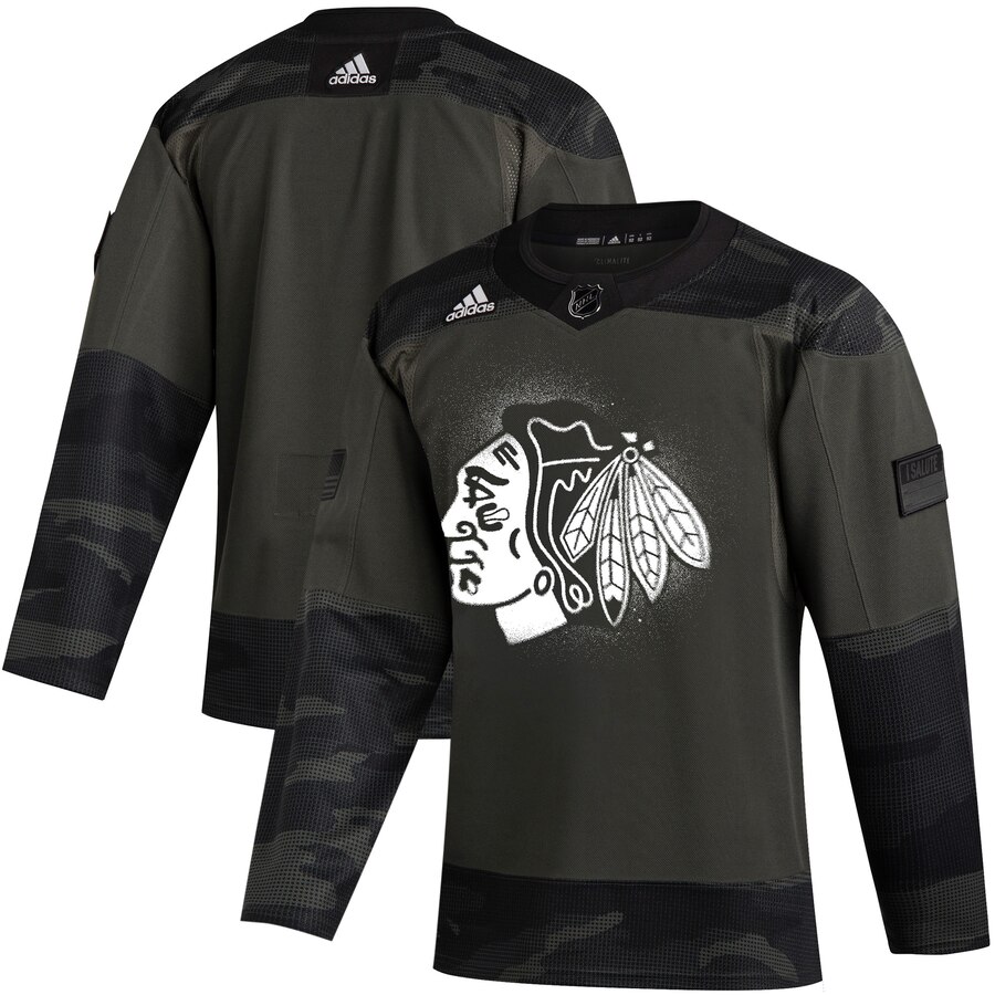 Chicago Blackhawks Adidas 2019 Veterans Day Authentic Practice NHL Jersey Camo Chicago Blackhawks Adidas 2019 Veterans Day Authentic Practice NHL Jersey Camo