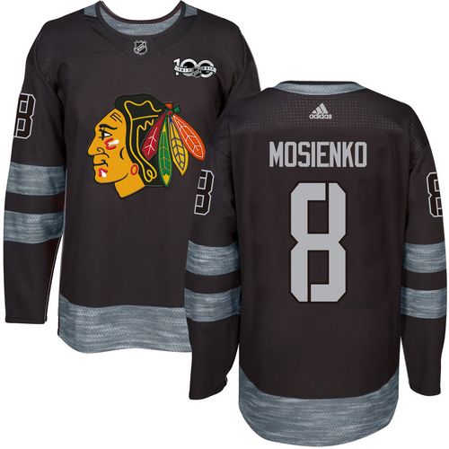 Adidas Blackhawks #8 Bill Mosienko Black 1917-2017 100th Anniversary Stitched NHL Jersey Adidas Blackhawks #8 Bill Mosienko Black 1917-2017 100th Anniversary Stitched NHL Jersey