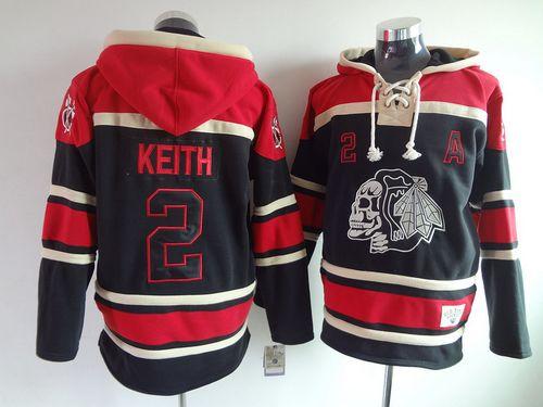 Blackhawks #2 Duncan Keith Black Sawyer Hooded Sweatshirt Stitched NHL Jersey Blackhawks #2 Duncan Keith Black Sawyer Hooded Sweatshirt Stitched NHL Jersey