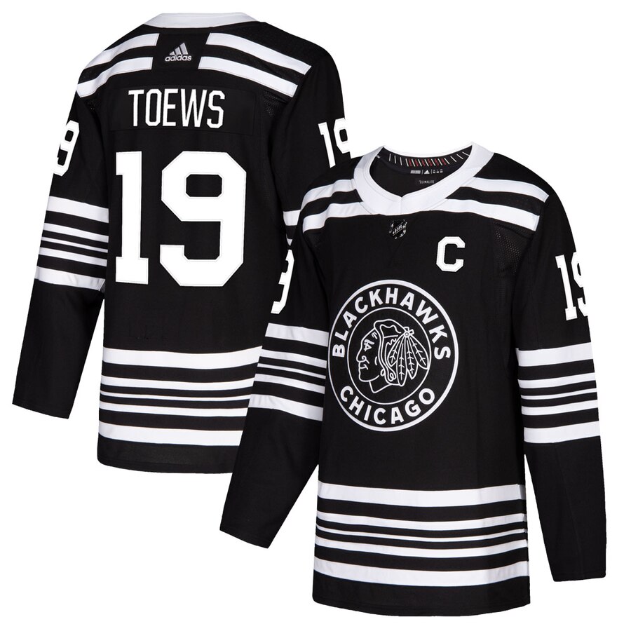 Chicago Blackhawks #19 Jonathan Toews Men's Adidas Black Alternate 2019-20 Authentic Player NHL Jersey Chicago Blackhawks #19 Jonathan Toews Men's Adidas Black Alternate 2019-20 Authentic Player NHL Jersey