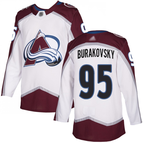 Adidas Avalanche #95 Andre Burakovsky White Road Authentic Stitched NHL Jersey Adidas Avalanche #95 Andre Burakovsky White Road Authentic Stitched NHL Jersey