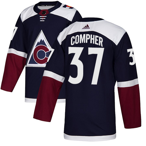 Adidas Avalanche #37 J.T. Compher Navy Alternate Authentic Stitched NHL Jersey Adidas Avalanche #37 J.T. Compher Navy Alternate Authentic Stitched NHL Jersey