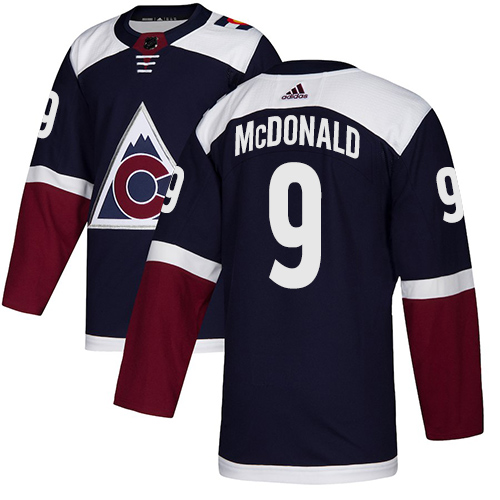 Adidas Avalanche #9 Lanny McDonald Navy Alternate Authentic Stitched NHL Jersey Adidas Avalanche #9 Lanny McDonald Navy Alternate Authentic Stitched NHL Jersey