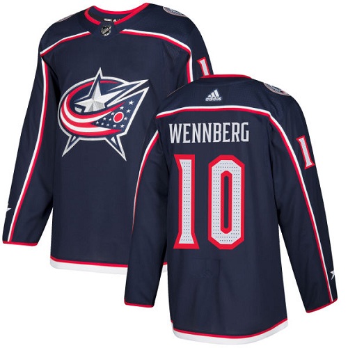 Adidas Blue Jackets #10 Alexander Wennberg Navy Blue Home Authentic Stitched NHL Jersey Adidas Blue Jackets #10 Alexander Wennberg Navy Blue Home Authentic Stitched NHL Jersey