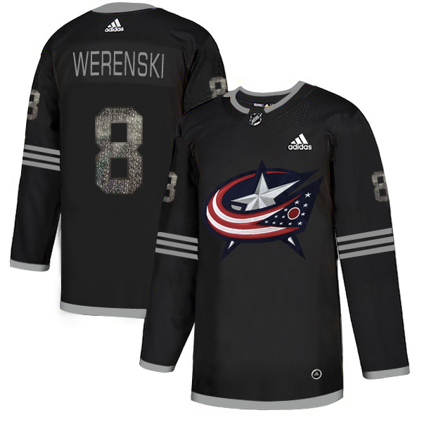 Adidas Blue Jackets #8 Zach Werenski Black Authentic Classic Stitched NHL Jersey Adidas Blue Jackets #8 Zach Werenski Black Authentic Classic Stitched NHL Jersey