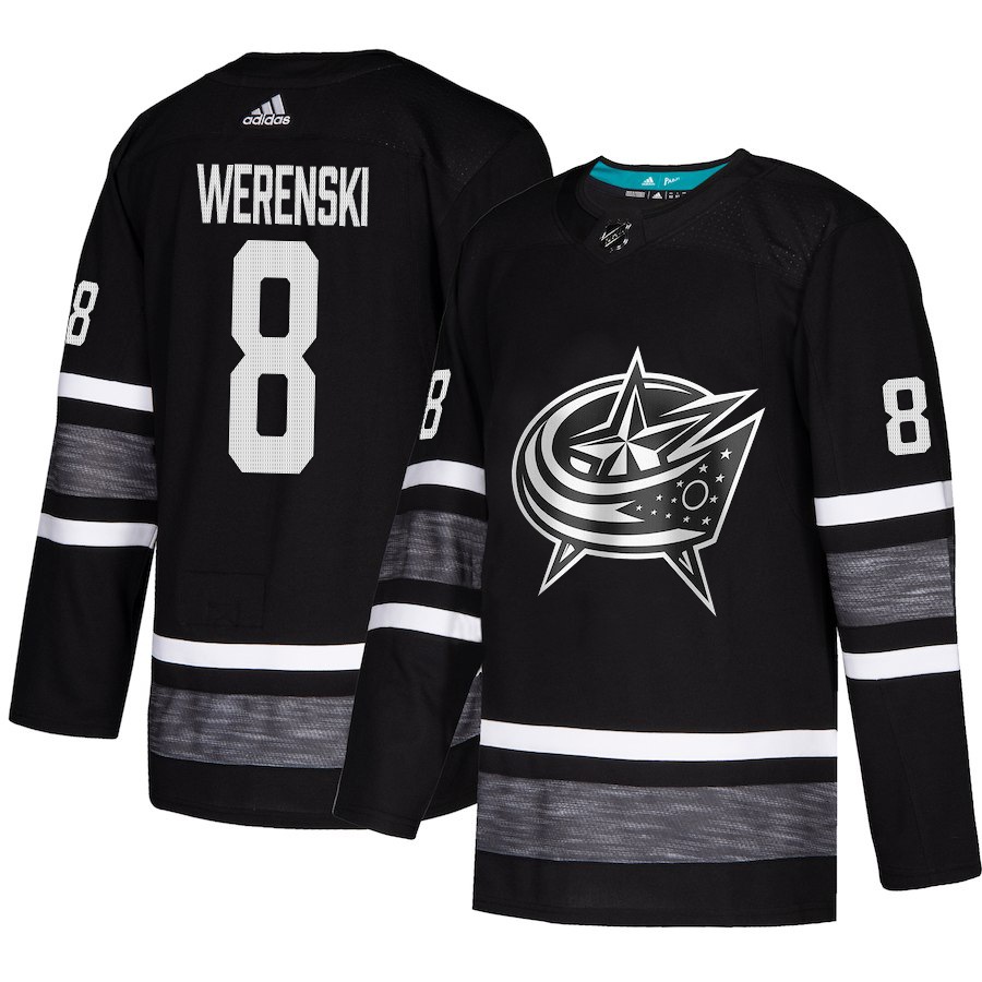 Adidas Blue Jackets #8 Zach Werenski Black 2019 All-Star Game Parley Authentic Stitched NHL Jersey Adidas Blue Jackets #8 Zach Werenski Black 2019 All-Star Game Parley Authentic Stitched NHL Jersey