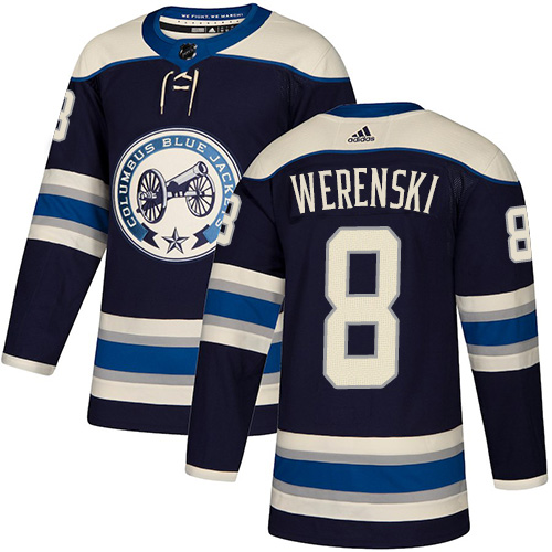 Adidas Blue Jackets #8 Zach Werenski Navy Alternate Authentic Stitched NHL Jersey Adidas Blue Jackets #8 Zach Werenski Navy Alternate Authentic Stitched NHL Jersey