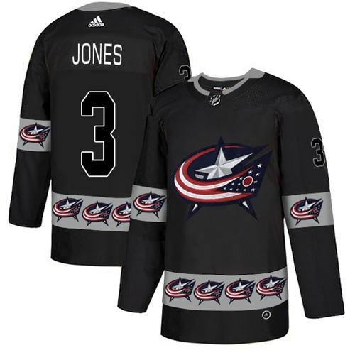 Adidas Blue Jackets #3 Seth Jones Black Authentic Team Logo Fashion Stitched NHL Jersey Adidas Blue Jackets #3 Seth Jones Black Authentic Team Logo Fashion Stitched NHL Jersey