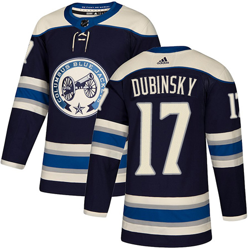 Adidas Blue Jackets #17 Brandon Dubinsky Navy Blue Alternate Authentic Stitched NHL Jersey Adidas Blue Jackets #17 Brandon Dubinsky Navy Blue Alternate Authentic Stitched NHL Jersey