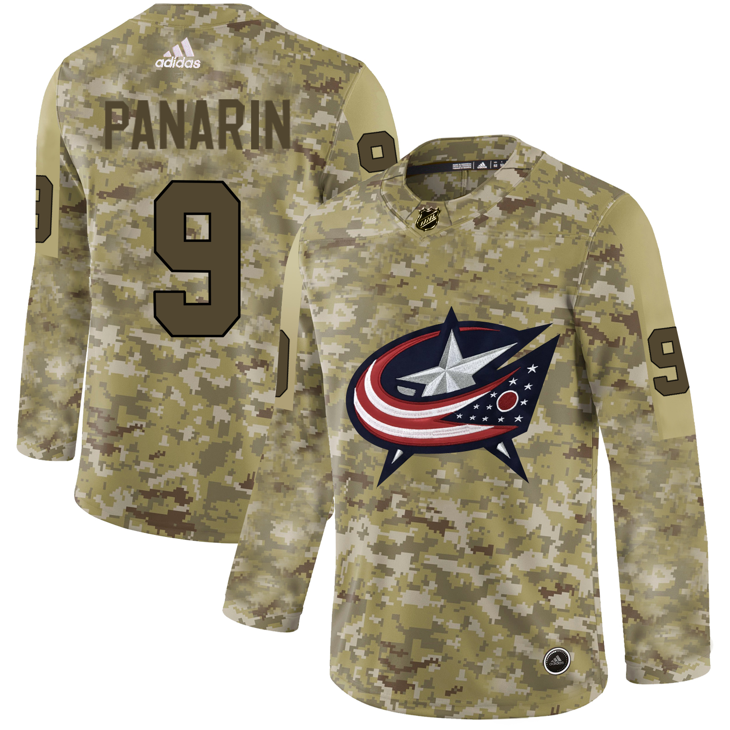 Adidas Blue Jackets #9 Artemi Panarin Camo Authentic Stitched NHL Jersey Adidas Blue Jackets #9 Artemi Panarin Camo Authentic Stitched NHL Jersey