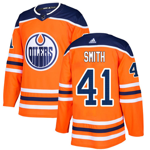 Adidas Oilers #41 Mike Smith Orange Home Authentic Stitched NHL Jersey Adidas Oilers #41 Mike Smith Orange Home Authentic Stitched NHL Jersey
