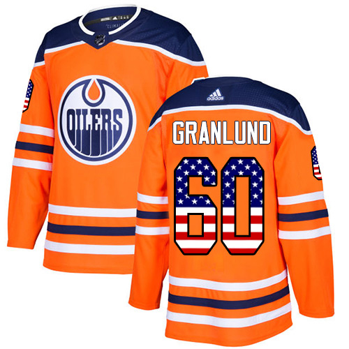 Adidas Oilers #60 Markus Granlund Orange Home Authentic USA Flag Stitched NHL Jersey Adidas Oilers #60 Markus Granlund Orange Home Authentic USA Flag Stitched NHL Jersey